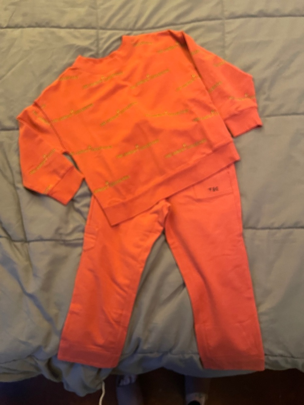 Coral Kids Sweatshirt and Jogger Set - Neon Script